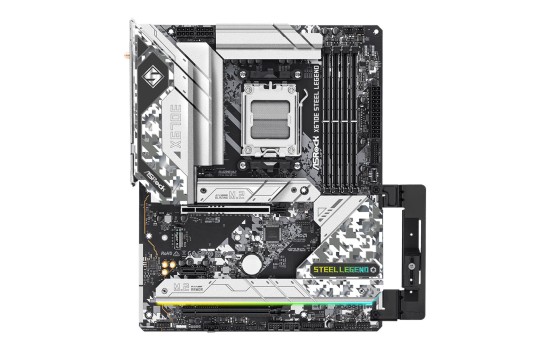 ASRock X670E Steel Legend - Motherboard - ATX - Socket AM5 - AMD X670 Chipsatz - USB 3.2 Gen 1, USB 3.2 Gen 2, USB-C 3.2 Gen2, USB-C 3.2 Gen 2x2 - Bluetooth, Gigabit LAN, 2.5 Gigabit LAN, Wi-Fi 6 - Onboard-Grafik (CPU erforderlich) - (4710483940323)
