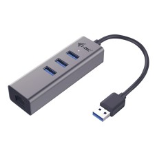 i-tec USB 3.0 Metal 3-Port - Hub - 3 x SuperSpeed USB 3.0 + 1 x 10/100/1000 - (8595611701856)