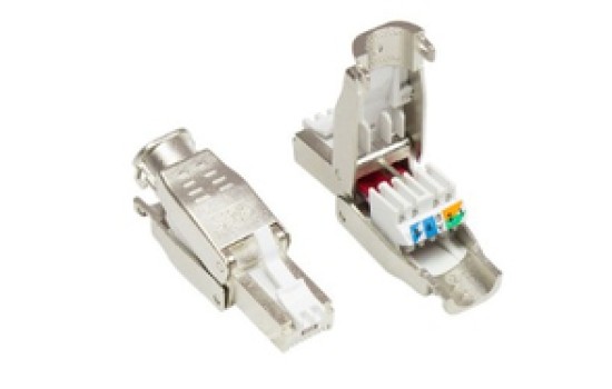 Good Connections RJ45 Stecker Cat. 6A - STP - werkzeugfrei - bis 9mm Kabeldurchmesser - (4014619366866)