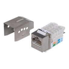 Intellinet Abschließbare Cat6A Modularbuchse, geschirmt, FTP, Keystone, werkzeuglos, Metallgehäuse - (0766623790789)