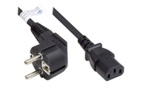 Good Connections P0130-S005 - 0,5 m - CEE7/7 - IEC C13 - H05VV-F - 250 V - Schwarz - (4014619168002)