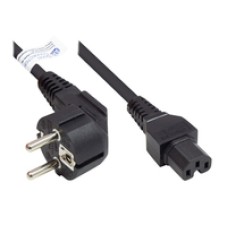 Good Connections P0150-S010 - 1 m - Netzstecker Typ E+F - C15-Koppler - H05V2V2-F - 250 V - Schwarz - (4014619168835)