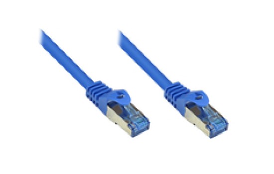 Good Connections RNS Patchkabel mit Rastnasenschutz - Cat. 6A - S/FTP - PiMF - halogenfrei - 500MHz - blau - 20m - (4014619477364)