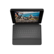 Logitech Rugged Folio - Tastatur und Foliohülle - Apple Smart connector - QWERTZ - Deutsch - für Apple 10.2-inch iPad (7. Generation, 8. Generation) - (5099206087538)