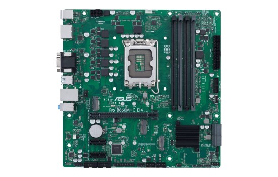 ASUS PRO B660M-C D4-CSM - Motherboard - micro ATX - LGA1700-Sockel - B660 Chipsatz - USB-C Gen1, USB 3.2 Gen 1 - Gigabit LAN - Onboard-Grafik (CPU erforderlich) - (4711081509431)