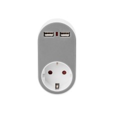 DIGITUS Universal Steckdosenadapter mit 2 x USB-A - (4016032458913)