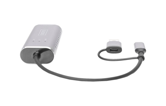 DIGITUS USB Type-C Gigabit Ethernet Adapter 2.5G, USB-C + USB A (USB3.1/3.0) - (4016032473572)