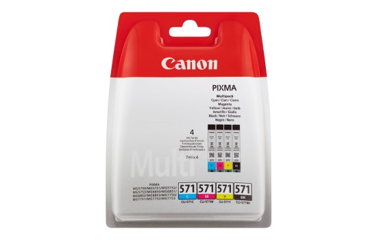 Canon CLI-571 C/M/Y/BK Value Pack - 4er-Pack - (8714574631820)