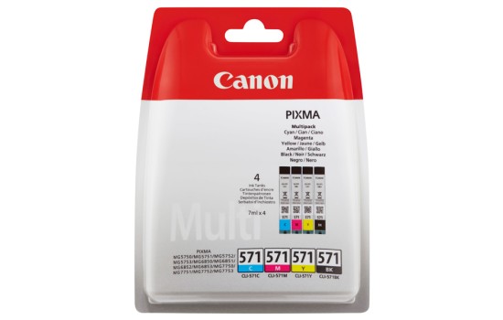 Canon CLI-571 C/M/Y/BK Value Pack - 4er-Pack - (8714574631820)