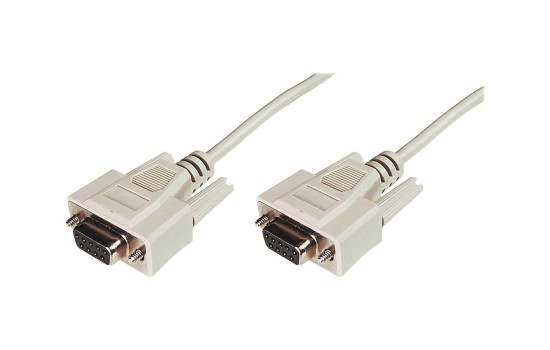 DIGITUS Datatransfer Anschlusskabel, D-Sub9/Bu - D-Sub9/Bu - (4016032301134)