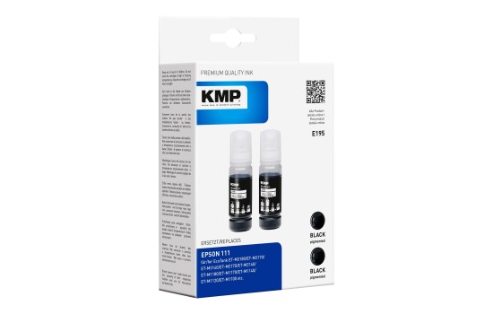 KMP DOUBLEPACK E195 - 2er-Pack - 70 ml - kompatibel - Nachfülltinte (Alternative zu: Epson 111) - (4011324372670)