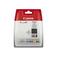 Canon CLI-551 C/M/Y/BK Multipack - 4er-Pack - Schwarz, Gelb, Cyan, Magenta - (8714574584416)