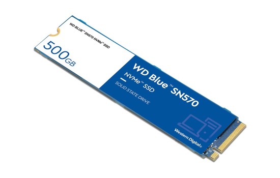 WD Blue SN570 NVMe SSD WDS500G3B0C - SSD - 500 GB - intern - M.2 2280 - PCIe 3.0 x4 (NVMe) - (0718037883878)