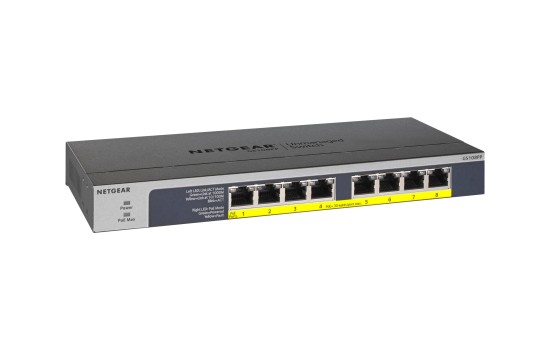 Netgear GS108LP - Switch - 8 x 10/100/1000 (PoE+) - (0606449134971)