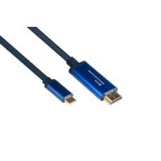 Good Connections GC 4520-CSF010B - Adapterkabel USB C> HDMI, 4K@60Hz, flex, 1,0 m - Digital/Daten - Digital/Display/Video - (4014619554645)