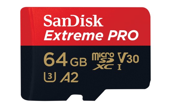 SanDisk Extreme Pro - Flash-Speicherkarte (microSDXC-an-SD-Adapter inbegriffen) - (0619659188573)