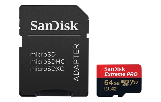 SanDisk Extreme Pro - Flash-Speicherkarte (microSDXC-an-SD-Adapter inbegriffen) - (0619659188573)