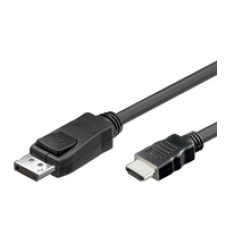 Good Connections Anschlusskabel DisplayPort 1.2 an HDMI - 24K vergoldete Kontakte - OFC - schwarz - 2m - (4014619300297)