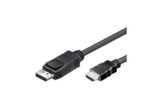 Good Connections Anschlusskabel DisplayPort 1.2 an HDMI - 24K vergoldete Kontakte - OFC - schwarz - 2m - (4014619300297)