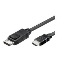 Good Connections Anschlusskabel DisplayPort 1.2 an HDMI - 24K vergoldete Kontakte - OFC - schwarz - 1m - (4014619246830)