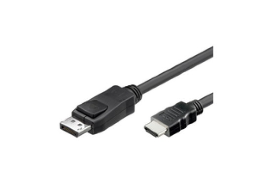 Good Connections Anschlusskabel DisplayPort 1.2 an HDMI - 24K vergoldete Kontakte - OFC - schwarz - 1m - (4014619246830)