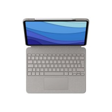 Logitech Combo Touch - Tastatur und Foliohülle - mit Trackpad - hintergrundbeleuchtet - Apple Smart connector - QWERTZ - Deutsch - Sand - für Apple 12.9-inch iPad Pro (5. Generation) - (5099206095762)