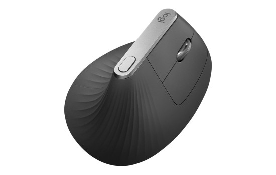 Logitech MX Vertical - Vertikale Maus - ergonomisch - optisch - 6 Tasten - kabellos, kabelgebunden - Bluetooth, 2.4 GHz - kabelloser Empfänger (USB) - (5099206081901)