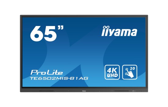 Iiyama ProLite TE6502MIS-B1AG - 165 cm (65`) Diagonalklasse LCD-Display mit LED-Hintergrundbeleuchtung - interaktive Digital Signage - mit Integrierter Media-Player und Touchscreen (Multi-Touch) - (4948570118830)