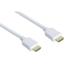 Good Connections Anschlusskabel High-Speed-HDMI-Kabel mit Ethernet - vergoldete Stecker - weiß - 5m - (4014619152544)