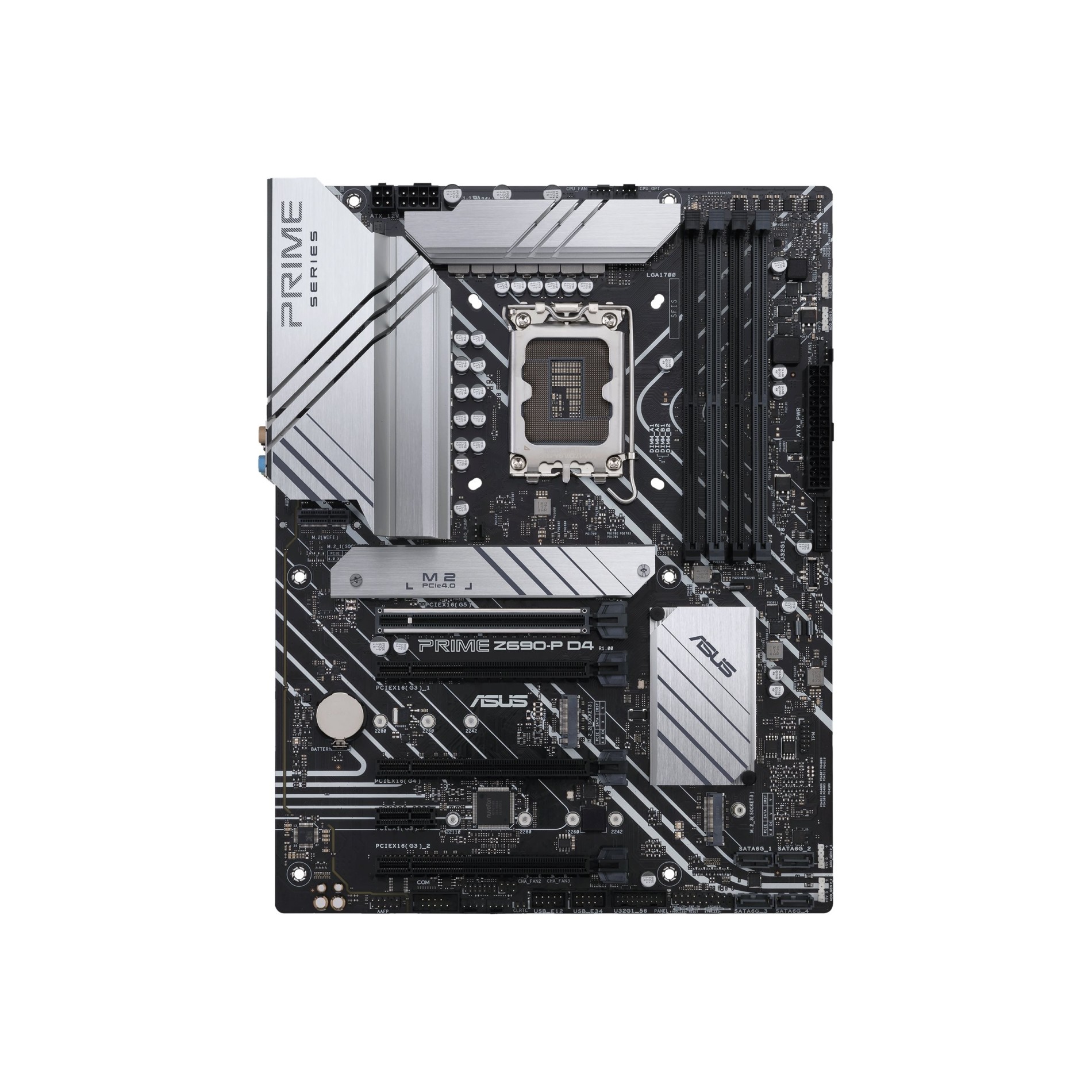 ASUS PRIME Z690-P D4 - Motherboard - ATX - LGA1700-Sockel - Z690 Chipsatz - USB-C Gen1, USB 3.2 Gen 1, USB 3.2 Gen 2, USB-C Gen 2x2 - 2.5 Gigabit LAN - Onboard-Grafik (CPU erforderlich) - (4711081471554)