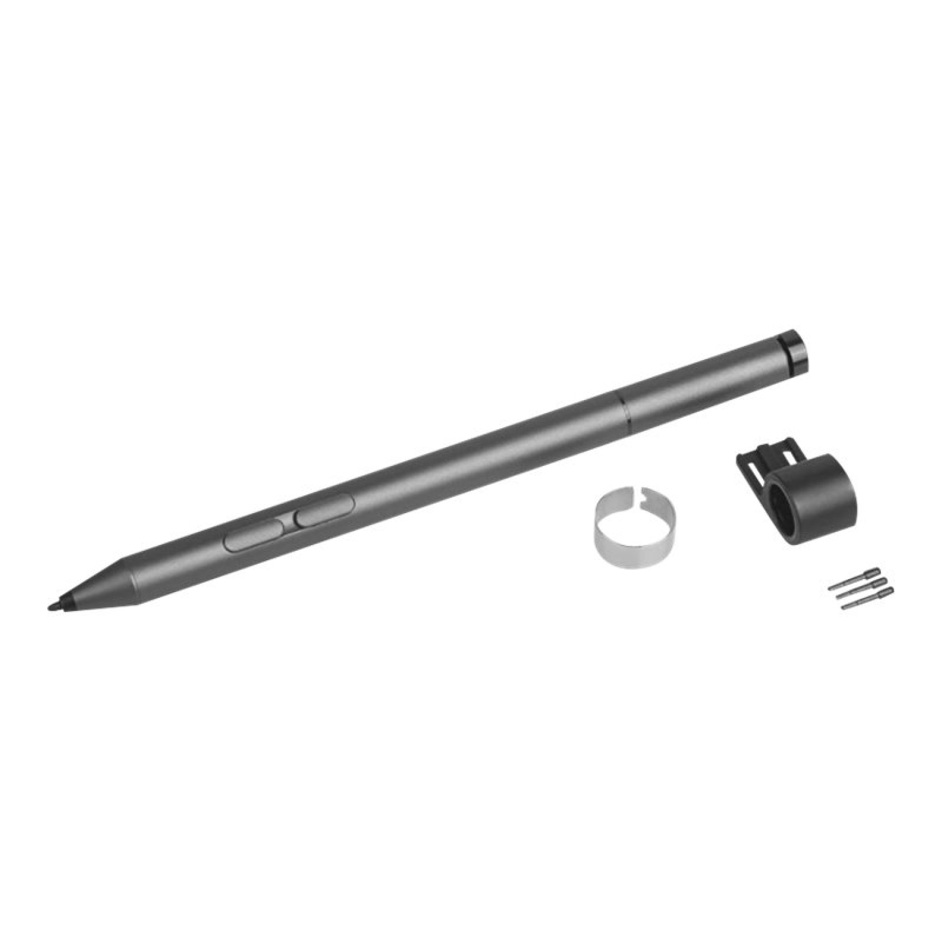 Lenovo Active Pen 2 - Stift - 3 Tasten - kabellos - Bluetooth - Grau - für IdeaPad Flex 5 14IIL05; ThinkPad L13 Yoga Gen 2; P1 (3rd Gen) - (0191545309724)