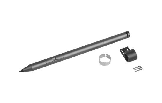 Lenovo Active Pen 2 - Stift - 3 Tasten - kabellos - Bluetooth - Grau - für IdeaPad Flex 5 14IIL05; ThinkPad L13 Yoga Gen 2; P1 (3rd Gen) - (0191545309724)