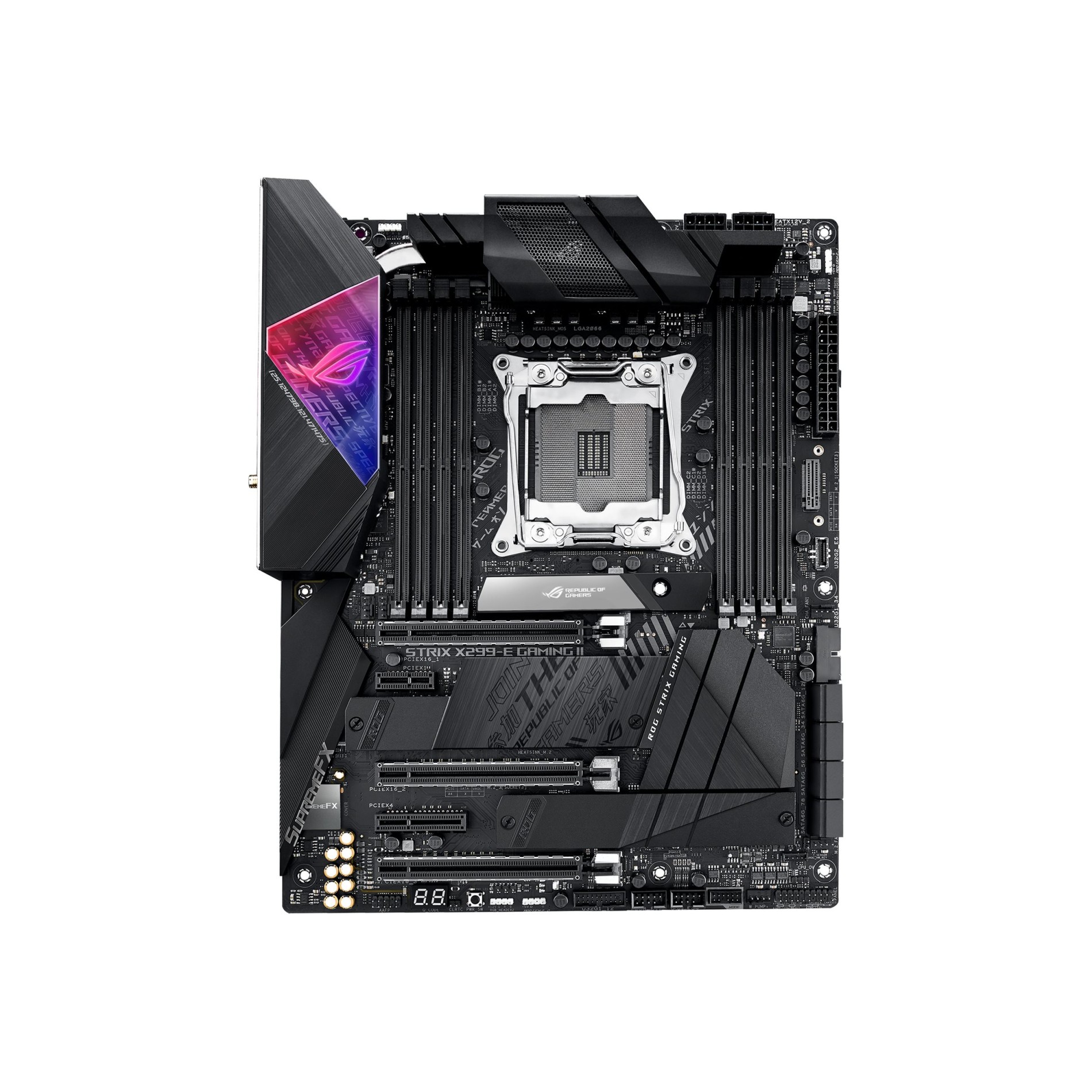 ASUS ROG STRIX X299-E GAMING II - Motherboard - ATX - LGA2066 Socket - X299 Chipsatz - USB-C Gen2, USB 3.2 Gen 1, USB 3.2 Gen 2 - Bluetooth, Gigabit LAN, 2.5 Gigabit LAN, Wi-Fi - HD Audio (8-Kanal) - (4718017473231)