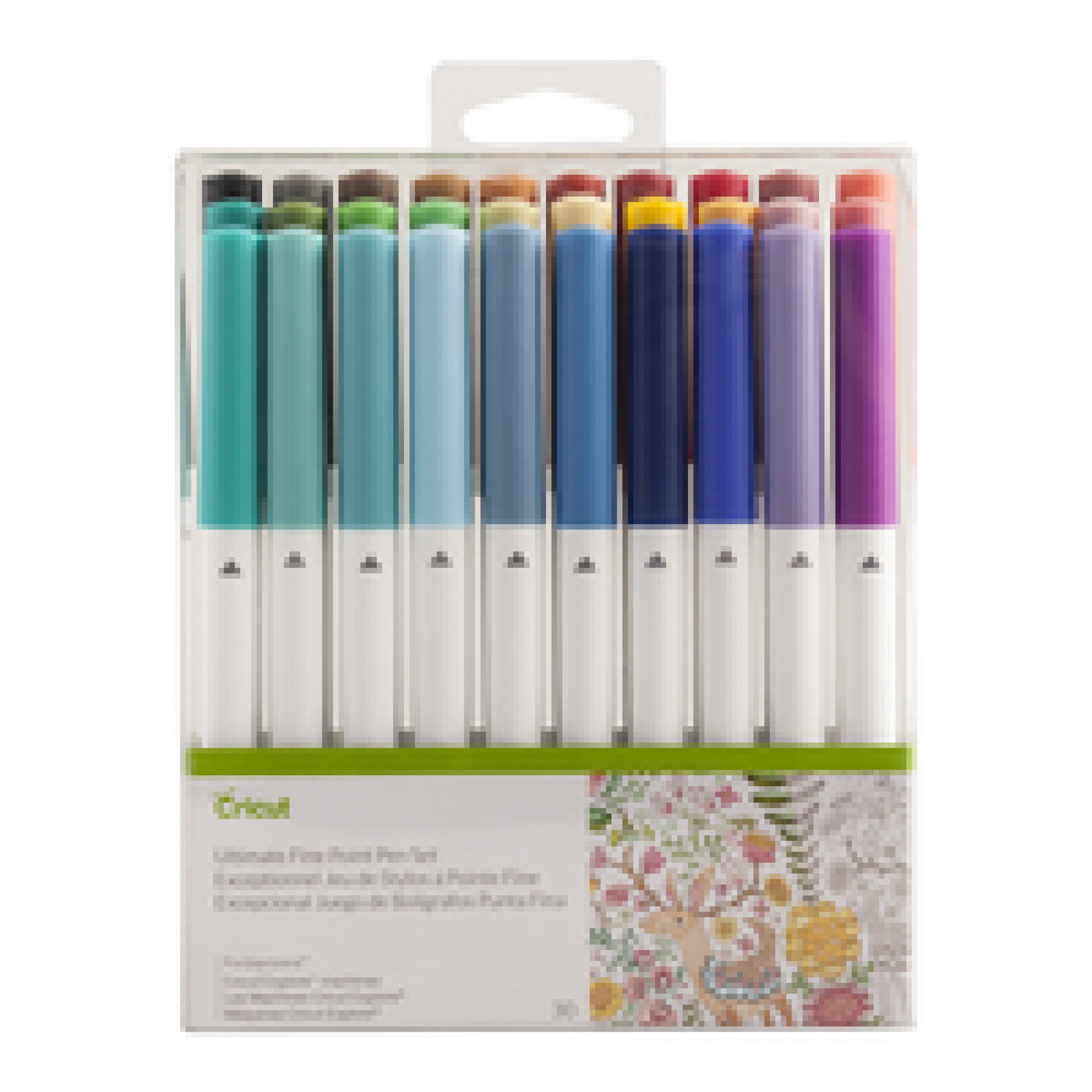 Cricut 2004060 - Fein - 30 Farben - Schwarz - Blau - Grün - Magenta - Rot - Türkis - Gelb - Rund - ASTM D-4236 - 30 Stück(e) - (0093573683558)