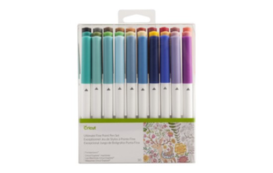 Cricut 2004060 - Fein - 30 Farben - Schwarz - Blau - Grün - Magenta - Rot - Türkis - Gelb - Rund - ASTM D-4236 - 30 Stück(e) - (0093573683558)