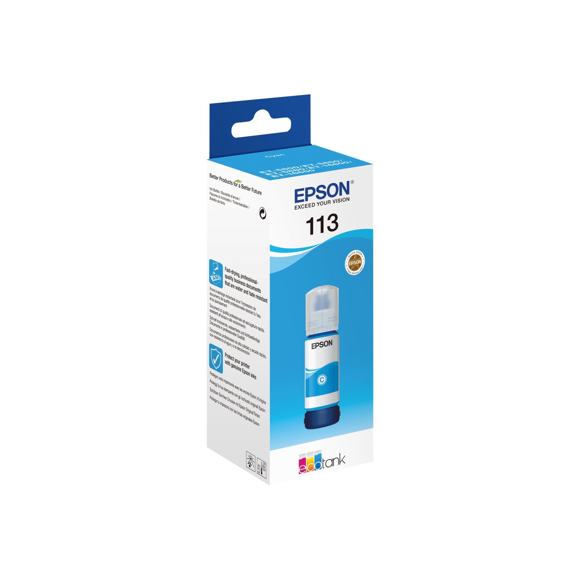 Epson EcoTank 113 - 70 ml - Cyan - original - Nachfülltinte - (8715946674711)