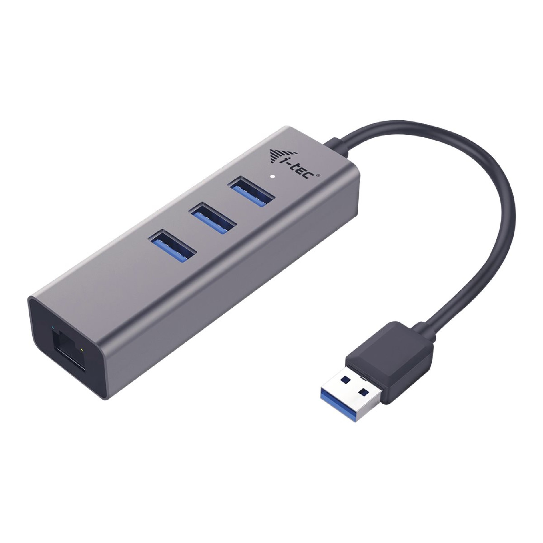 i-tec USB 3.0 Metal 3-Port - Hub - 3 x SuperSpeed USB 3.0 + 1 x 10/100/1000 - (8595611701856)