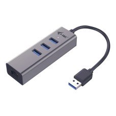 i-tec USB 3.0 Metal 3-Port - Hub - 3 x SuperSpeed USB 3.0 + 1 x 10/100/1000 - (8595611701856)