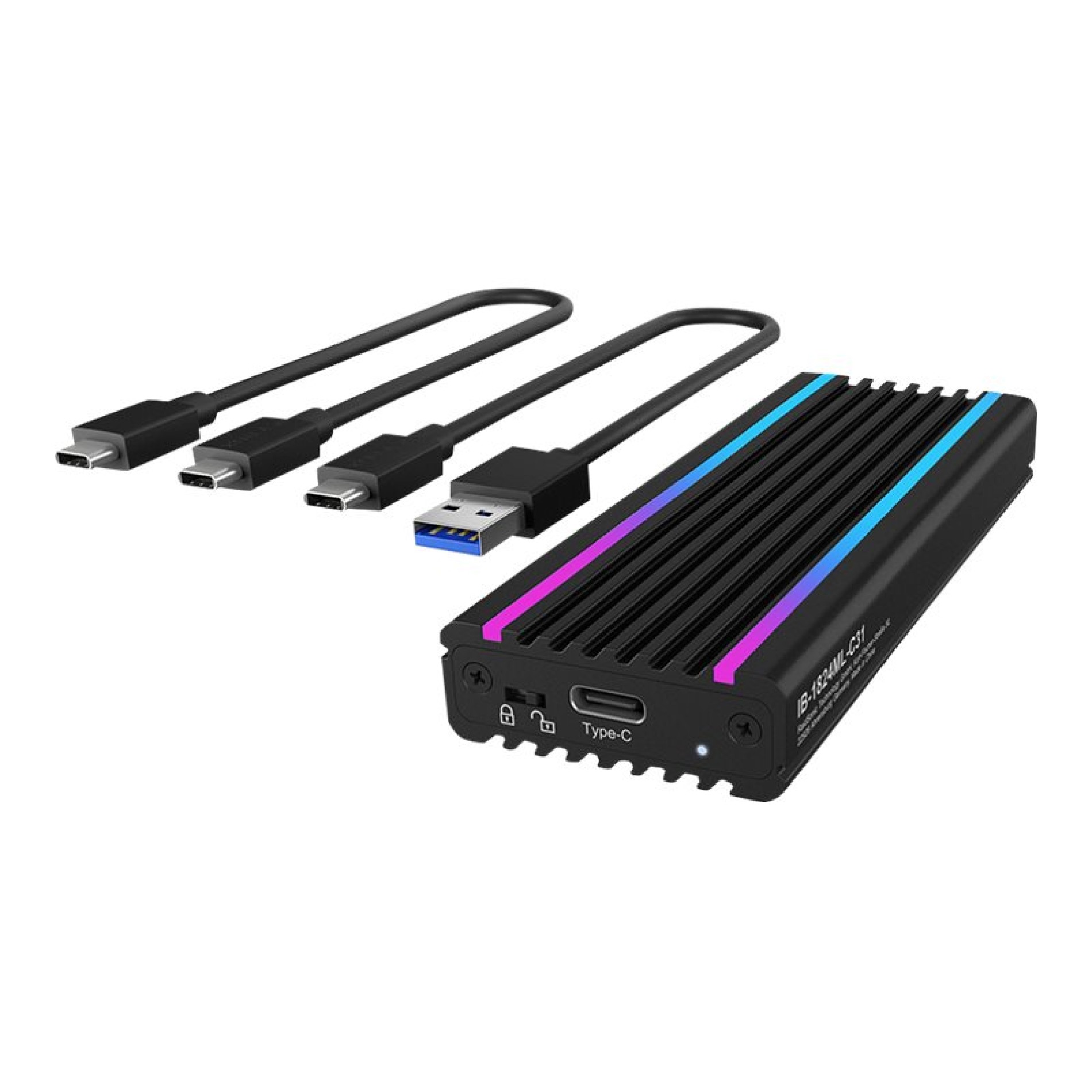 ICY BOX IB-1824ML-C31 - Speichergehäuse - M.2 - M.2 NVMe Card - USB 3.2 (Gen 2) - (4250078170518)