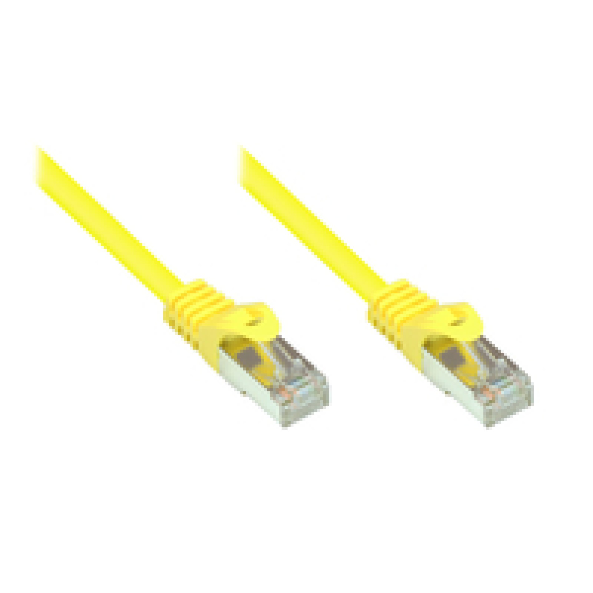 Good Connections RNS Patchkabel mit Rastnasenschutz - Cat. 5e - SF/UTP - PVC - 100MHz - gelb - 0,15m - (4014619718412)
