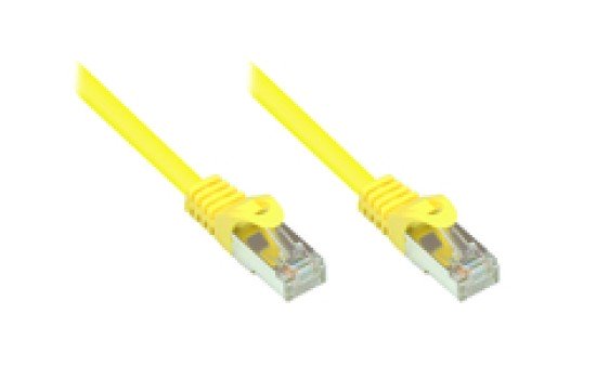Good Connections RNS Patchkabel mit Rastnasenschutz - Cat. 5e - SF/UTP - PVC - 100MHz - gelb - 0,15m - (4014619718412)