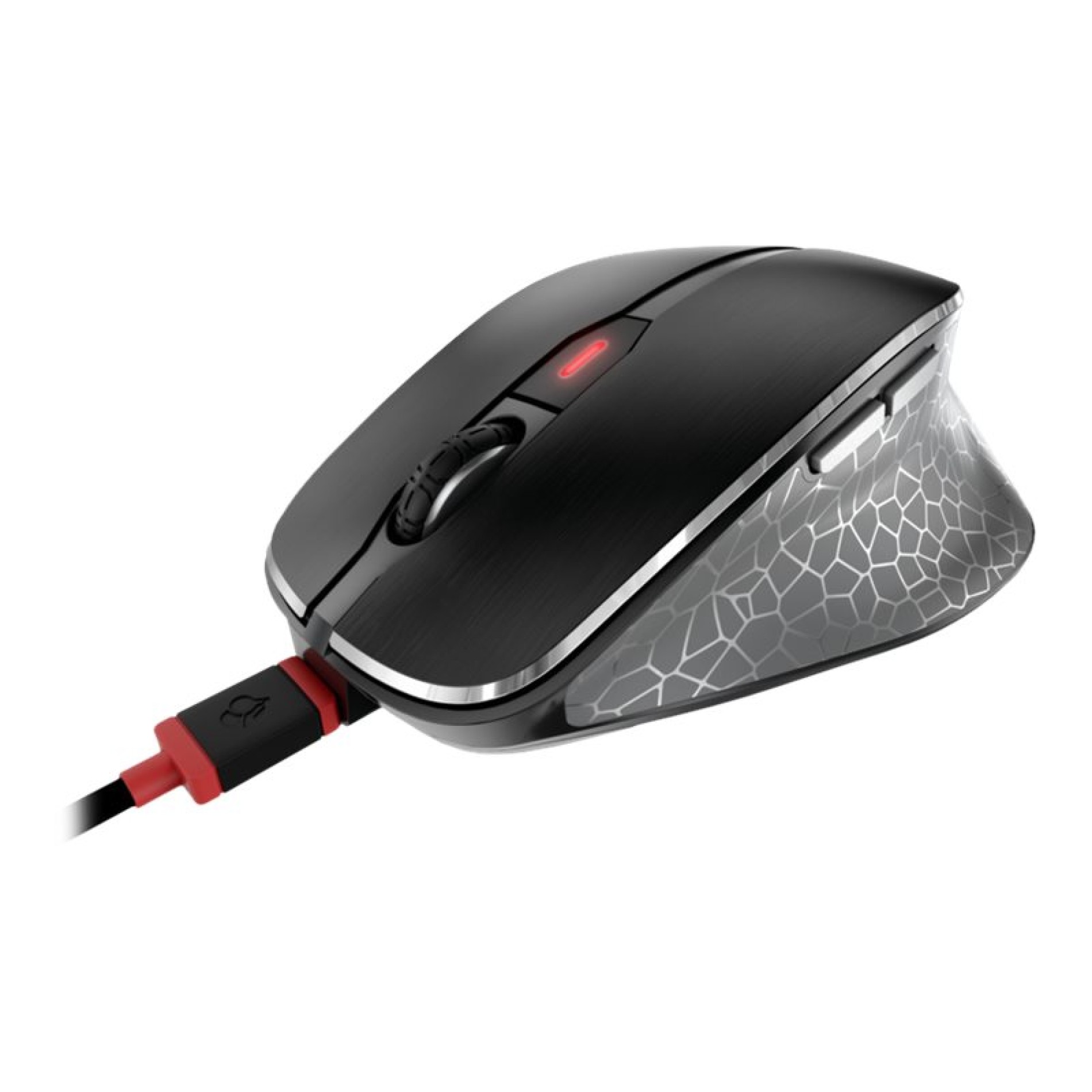 Cherry MW 8C ERGO - Maus - ergonomisch - optisch - 6 Tasten - kabellos - 2.4 GHz, Bluetooth 4.0 - kabelloser Empfänger (USB) - (4025112095702)