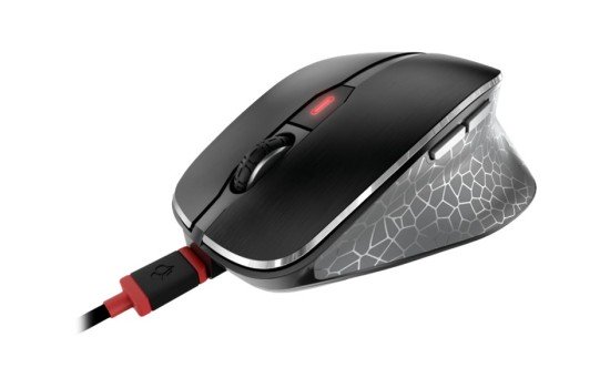 Cherry MW 8C ERGO - Maus - ergonomisch - optisch - 6 Tasten - kabellos - 2.4 GHz, Bluetooth 4.0 - kabelloser Empfänger (USB) - (4025112095702)