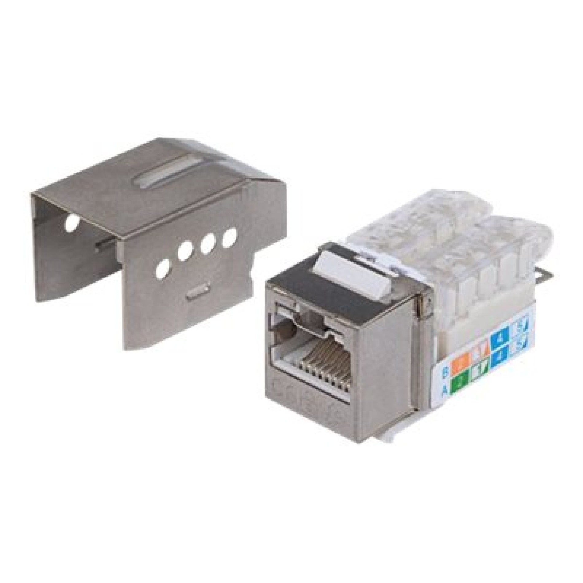 Intellinet Abschließbare Cat6A Modularbuchse, geschirmt, FTP, Keystone, werkzeuglos, Metallgehäuse - (0766623790789)