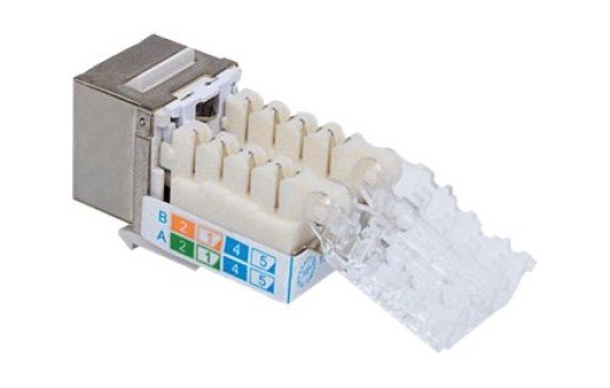 Intellinet Abschließbare Cat6A Modularbuchse, geschirmt, FTP, Keystone, werkzeuglos, Metallgehäuse - (0766623790789)