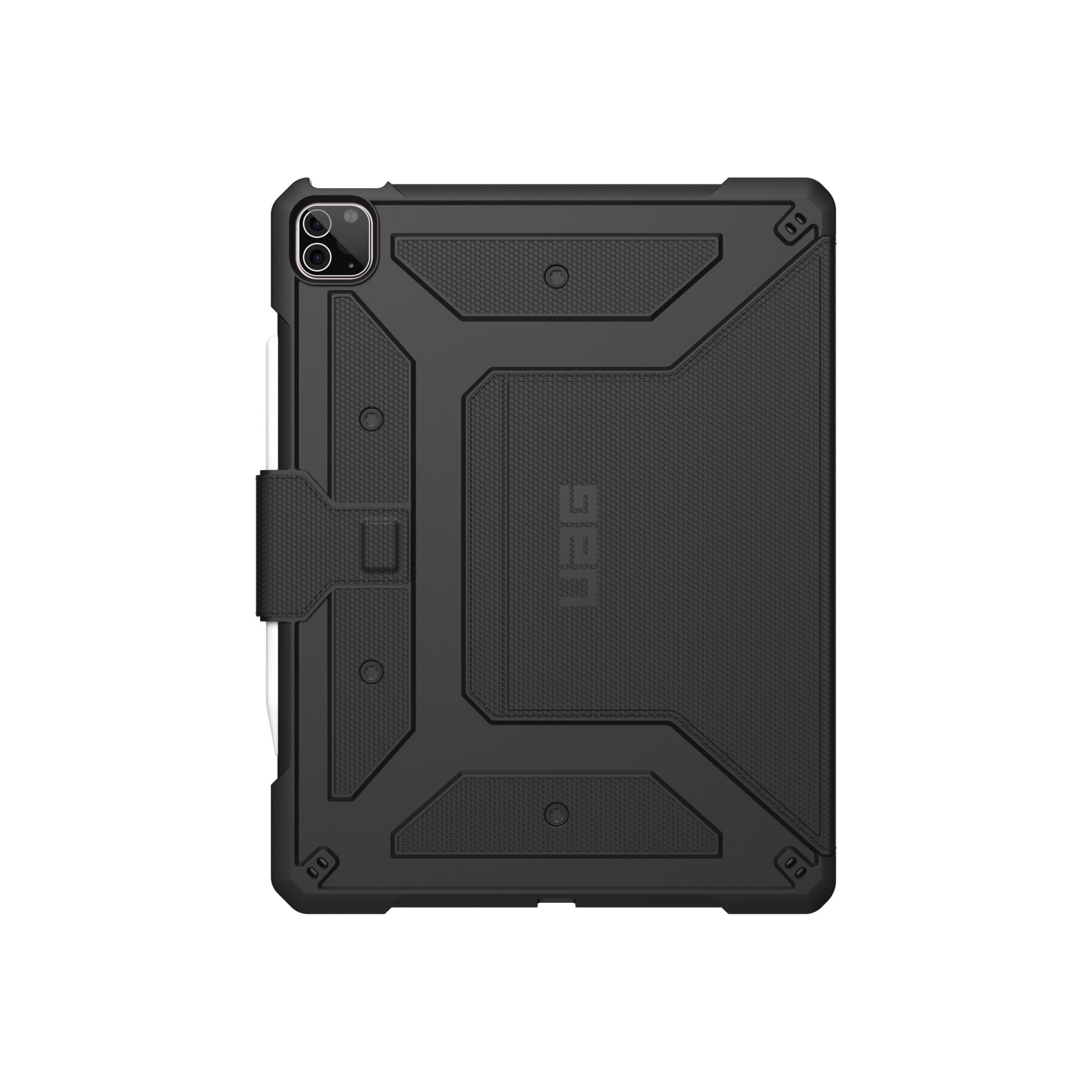 Urban Armor Gear UAG Rugged Case for iPad Pro 12.9-in (5th Gen, 2021) - Metropolis Black - Flip-Hülle für Tablet - widerstandsfähig - Schwarz - 12.9` - für Apple 12.9-inch iPad Pro (4. Generation, 5. Generation) - (0810070360160)