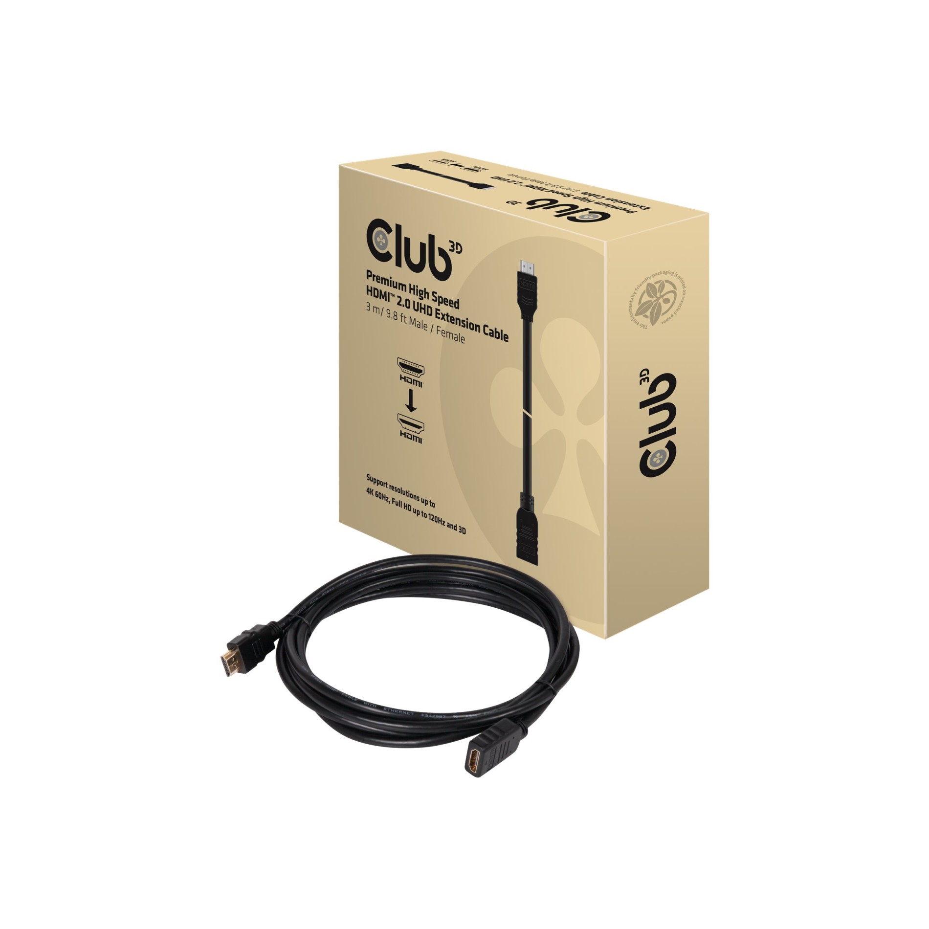 Club 3D CAC-1321 - HDMI-Verlängerungskabel - HDMI (M) - (8719214470685)
