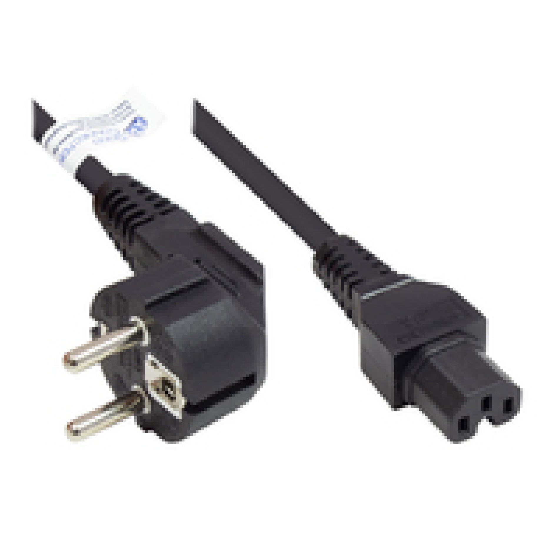 Good Connections P0150-S010 - 1 m - Netzstecker Typ E+F - C15-Koppler - H05V2V2-F - 250 V - Schwarz - (4014619168835)