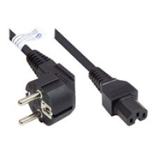 Good Connections P0150-S010 - 1 m - Netzstecker Typ E+F - C15-Koppler - H05V2V2-F - 250 V - Schwarz - (4014619168835)