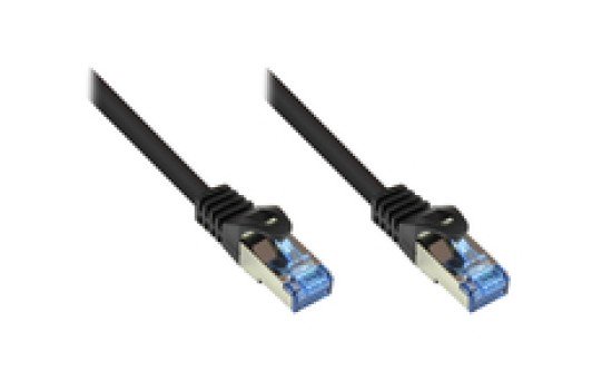 Good Connections RNS Patchkabel mit Rastnasenschutz - Cat. 6A - S/FTP - PiMF - halogenfrei - 500MHz - schwarz - 30m - (4014619684328)